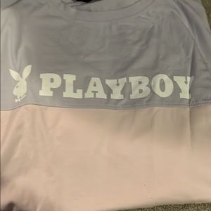 Colour blocked playboy T-shirt